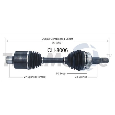 Surtrack Axle Cv Axle Shaft, Ch-8006 CH-8006
